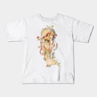 Art Nouveau Lady Kids T-Shirt